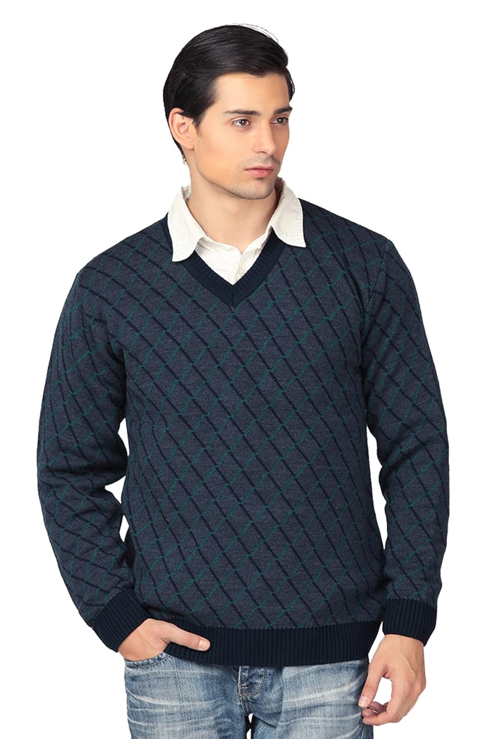 Aarbee Men’s Blended Sweater (Navy)