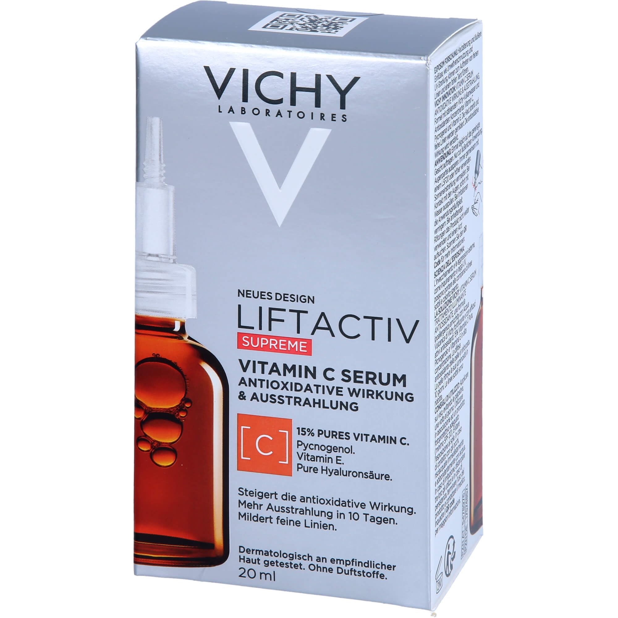 Vichy Liftactiv Sérum Antiedad con Vitamina C, 20 ml | Antioxidante, Combate Signos de Envejecimiento, Mejora Luminosidad, Reduce Aspecto Fatigado