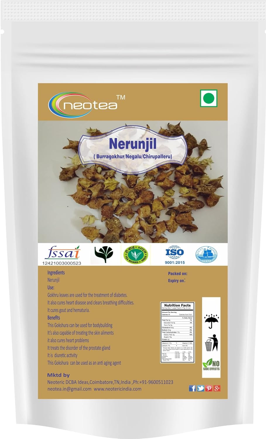 Neotea Devil S Thorn/Burragokhur / Negalu/Neringil / Gokru/Nerinci / Chirupalleru (200g)