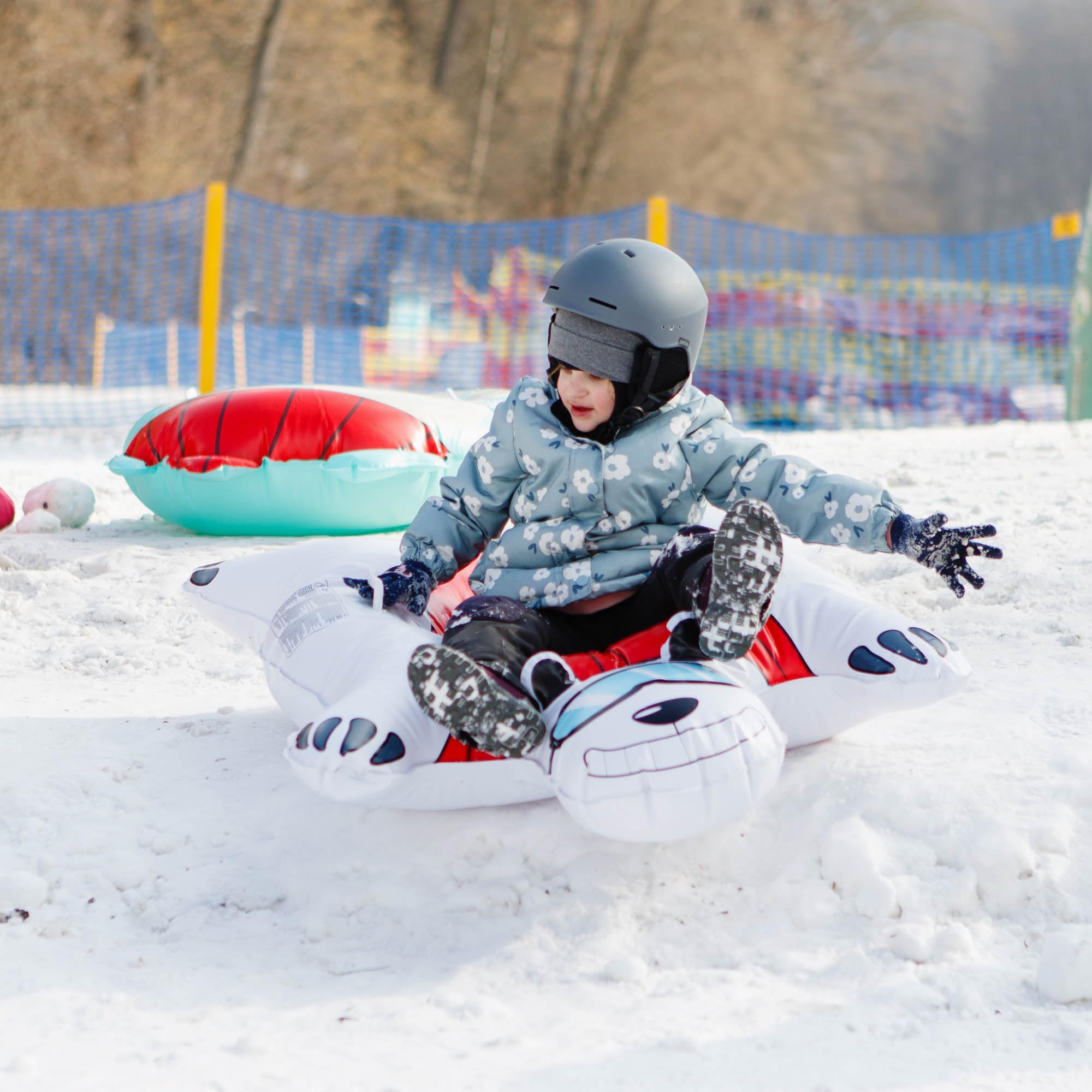 meteor Aufblasbare Schlitten Donut Schneerohr Aufblasbares Schnee Spielzeug für Erwachsene und Kinder Familienfreunde Outdoor-Aktivität An einem Ski -Hang nach Skifahren oder Snowboarden