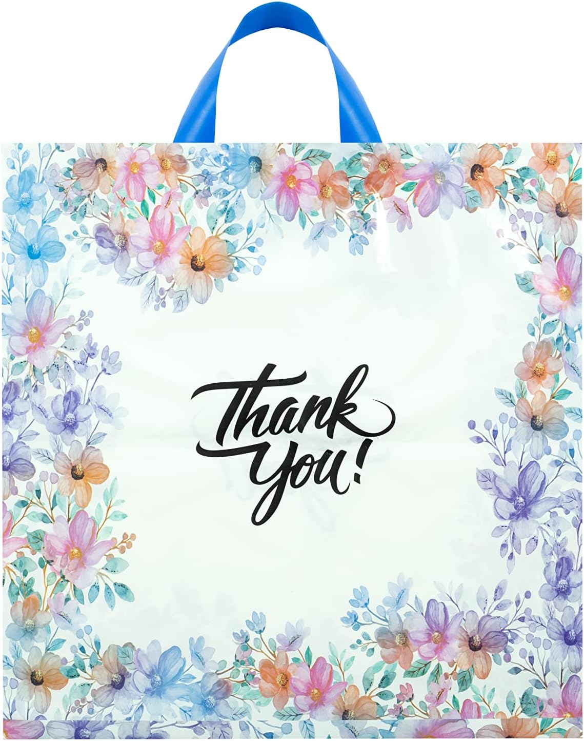 Infinite Pack Christmas and Floral Bags with Soft Loop Handle & Bottom Gusset Floral Bags 18" x 18" (100pcs)