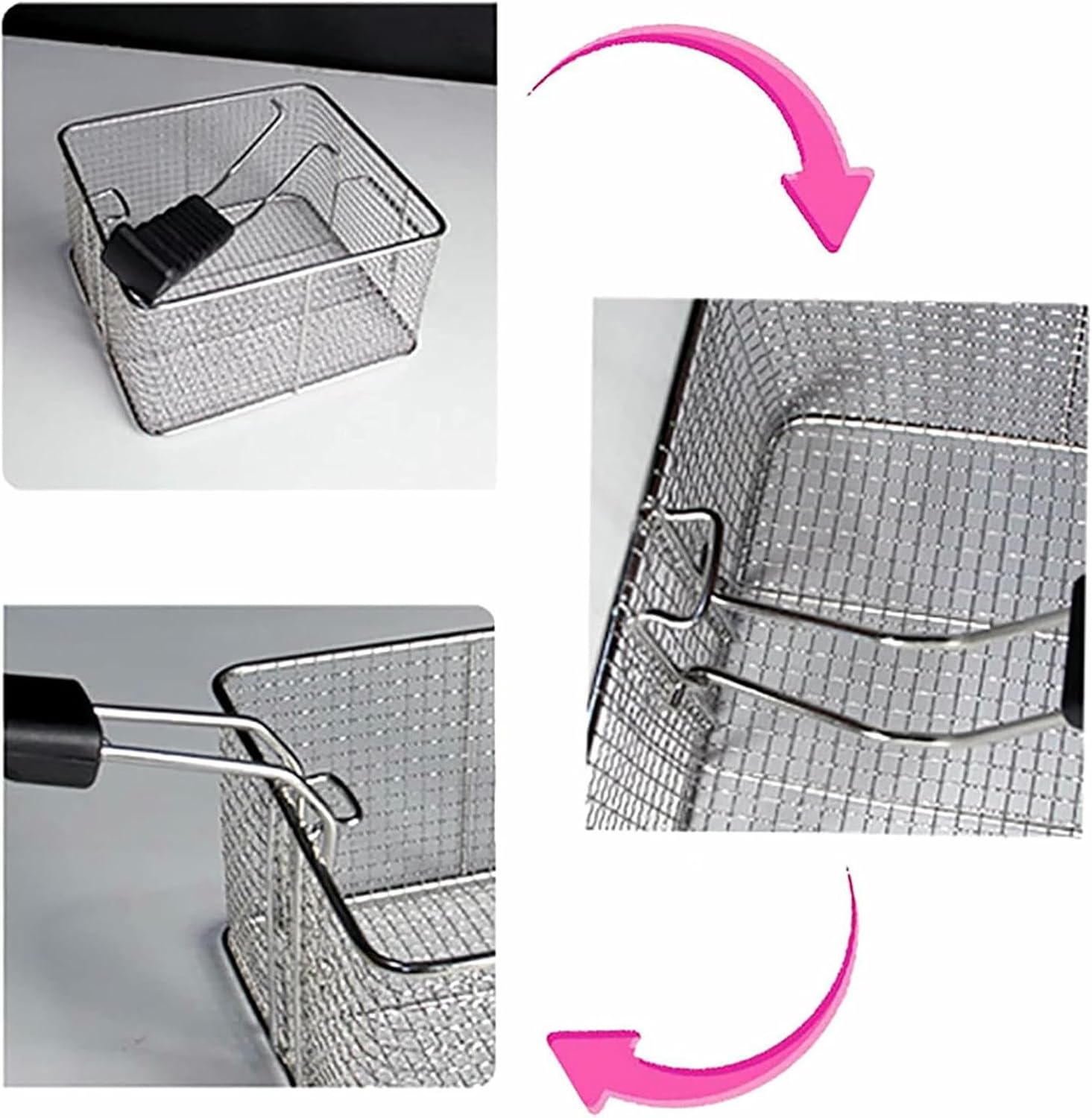 Gas Deep Fryer with Baskets, Stainless Steel Commercial Deep Fryer with Temperature Control, for Turkey, French Fries, Donuts~/