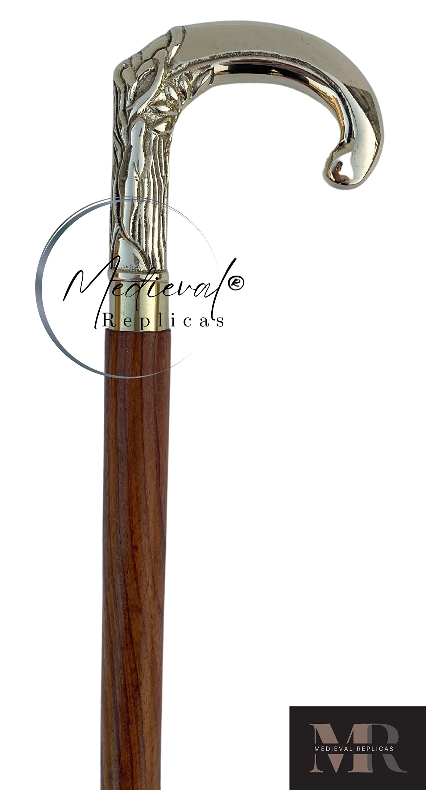 SouvNear dekorative Gehstöcke in Premiumqualität - Palisander mit Messinggriff, antike Optik, viktorianischer Stil, Gehstock für Damen und Herren, eleganter Gehstock aus Indien, 95 cm, holz, Walking Cane........, Elephant Handle