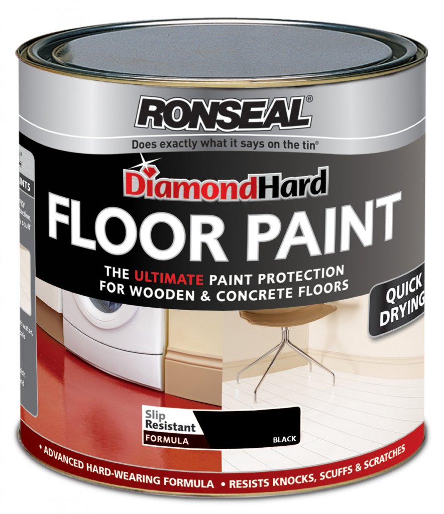 Ronseal Diamond Hard Floor Paint 750ml Black