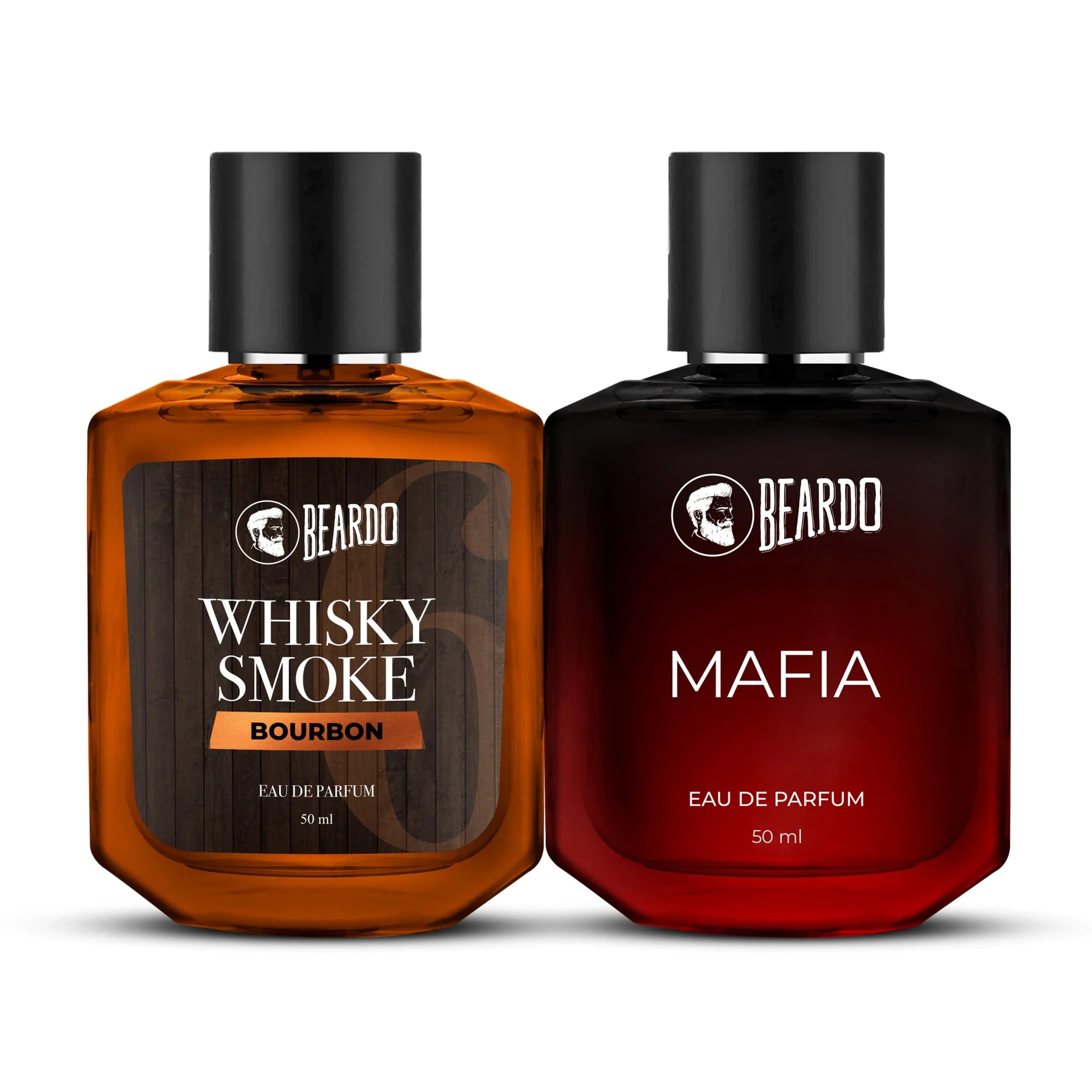 Beardo Whisky Smoke Bourbon Perfume 50ml & Mafia Perfume 50ml Combo | Long Lasting Perfume For Men | Long Lasting Fragrance for Men | Gift Set for Men | Gift for husband | Gift for boyfriend