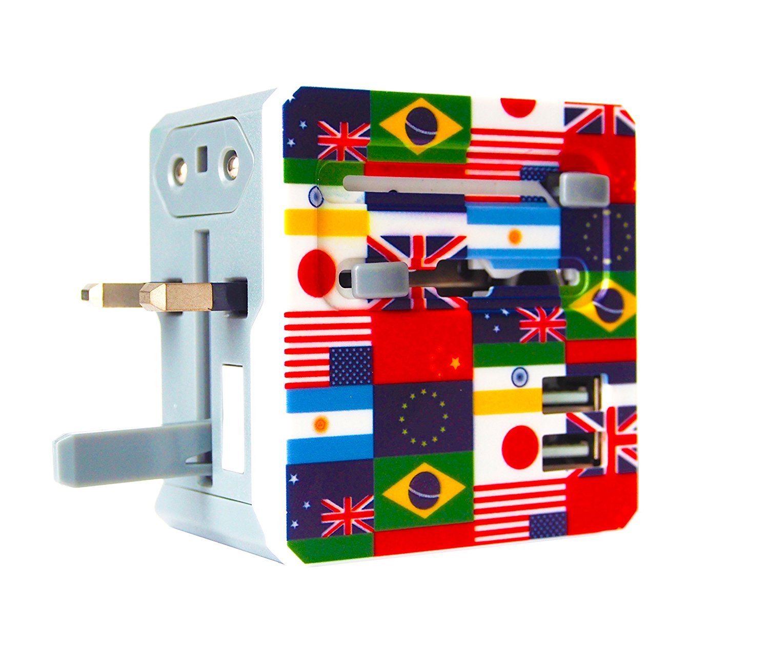 TravelMore All In One Universal Travel Adapter With 2 Dual USB Ports