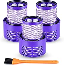 3 Pack V10 Filter Replacement for Dyson, Vacuum Filter for Dyson V10 Filter Cyclone V10 Motorhead/Animal/Absolute/Total Clean/SV12 Vacuum Cleaners, Compatible with Dyson No. 969082-01 Filter Parts