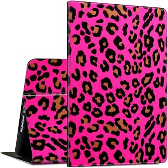 Case for Galaxy Tab A7 Lite 8.7 Inch 2021 SM-T220 / T225 / T227 PU Leather Slim Folio Lightweight Multi-Angle Viewing Stand Smart Cover Case for Samsung Galaxy Tab A7 Lite 2021,Pink Leopard Print