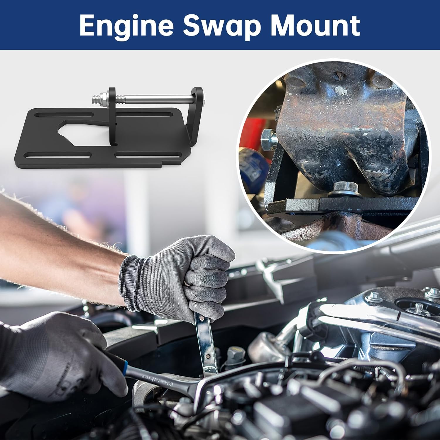 ForoGore LS Conversion Engine Swap Mounts Compatible with 1973-1998 Square Body / OBS Chevy GMC Truck 2WD,4WD Ls Motor MountS Adjustable Swap Motor Conversion Bracket for C10 C/K 1500