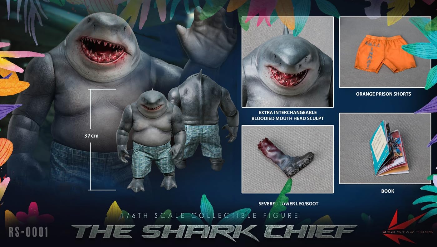 Amazon | [AC]RED STAR TOYS 1/6 The Shark Chief サメ首領 可動