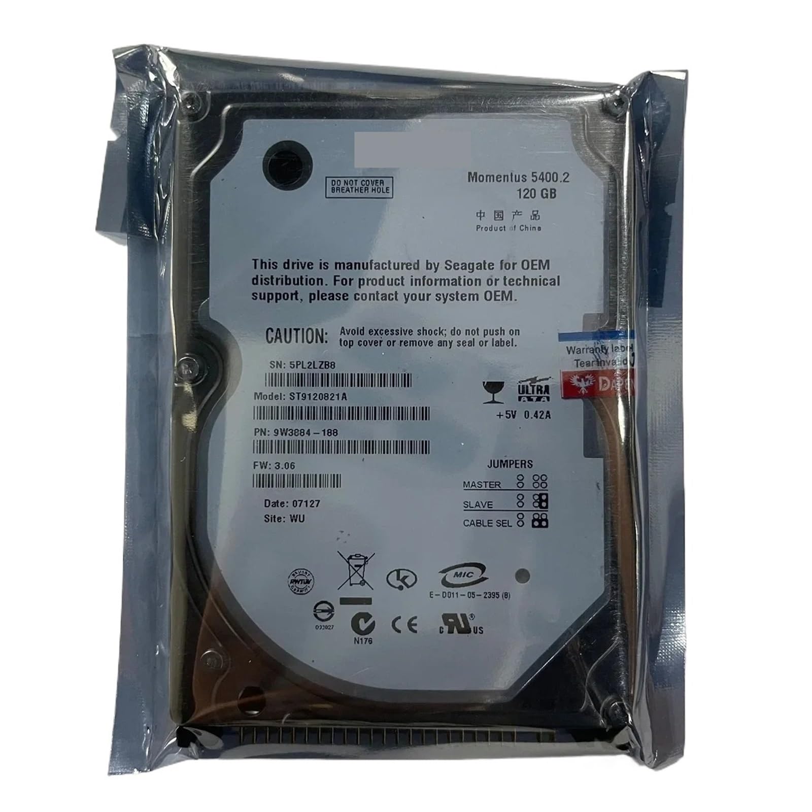 Do 120 GB 5400 obr./min IDE PATA 6.3 cm (ST9120821A) Wewnętrzny dysk twardy HDD | Do 120 GB 5400 obr./min IDE PATA 6.3 cm (ST9120821A) Wewnętrzny dysk twardy HDD