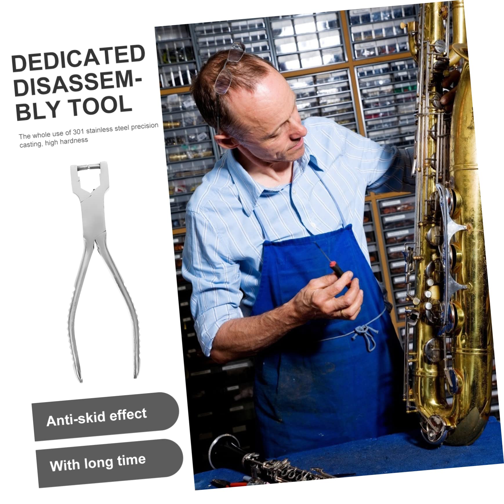 FRCOLOR Tragbares Werkzeug Federentfernung für Musikinstrumente aus für Saxophon Klarinette und Instrumente Leicht und Langlebig