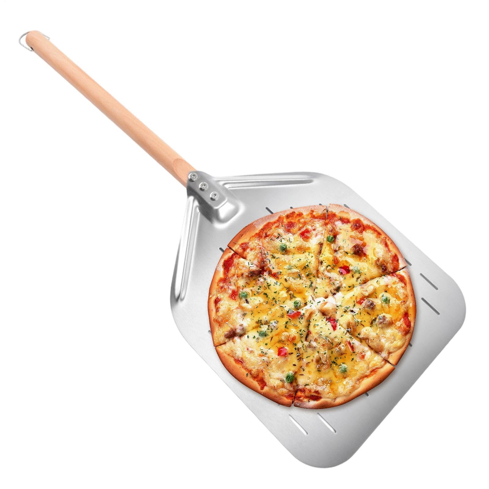 Perforowana łopatka do pizzy 30 cm perforowane narzędzie do obracania ze