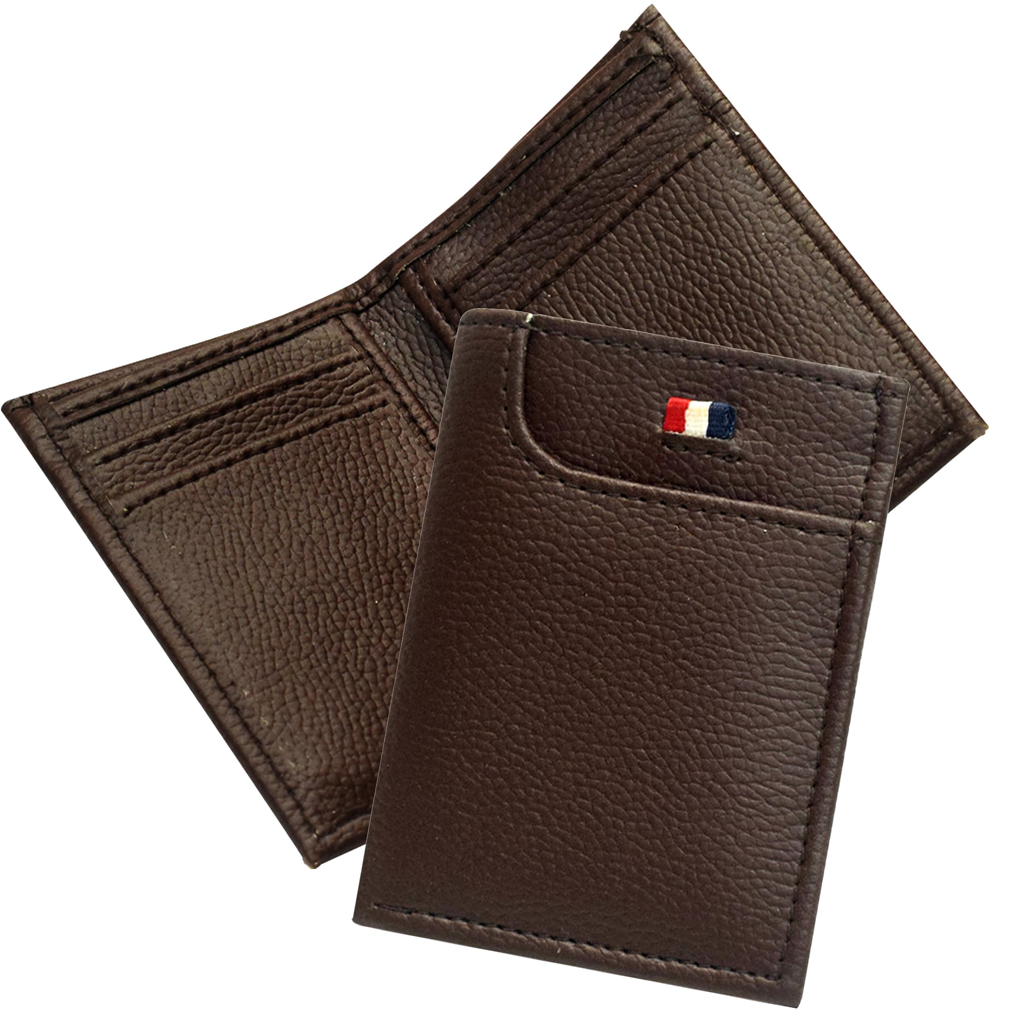PU Leaher Unisex Card Holder Wallet Card Case Travel Card HolderÊ(NMB/202306449-Coffee Brown)-image-17