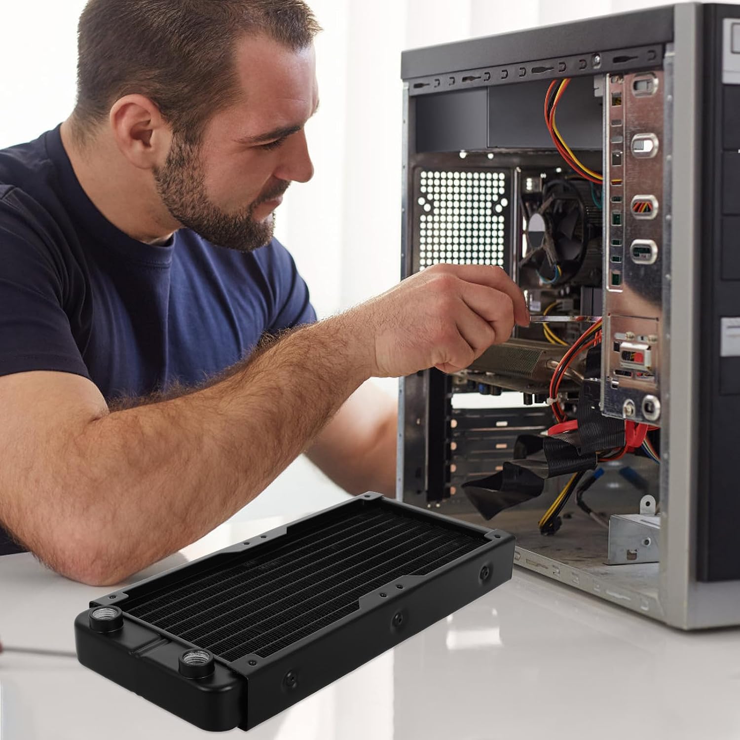 Cabilock Liquid Cooler for PC CPU and Gpu Heat Sink Systems with Aluminum Construction, Easy Installation, Sturdy Water Cooling Block for Computer Cooling