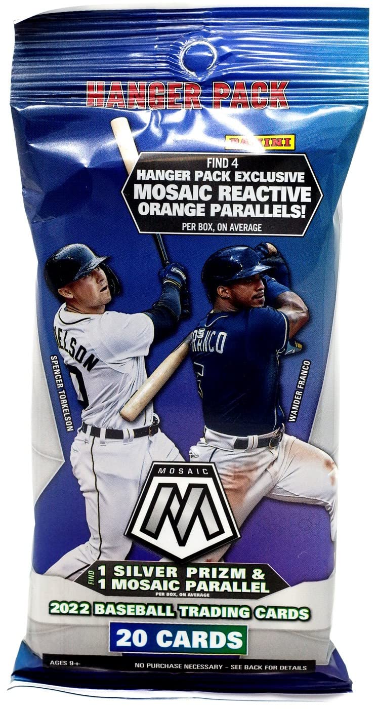 2022 Panini Mosaic Baseball Jumbo Cello Hanger Pack - 20 Trading Cards Per Pack