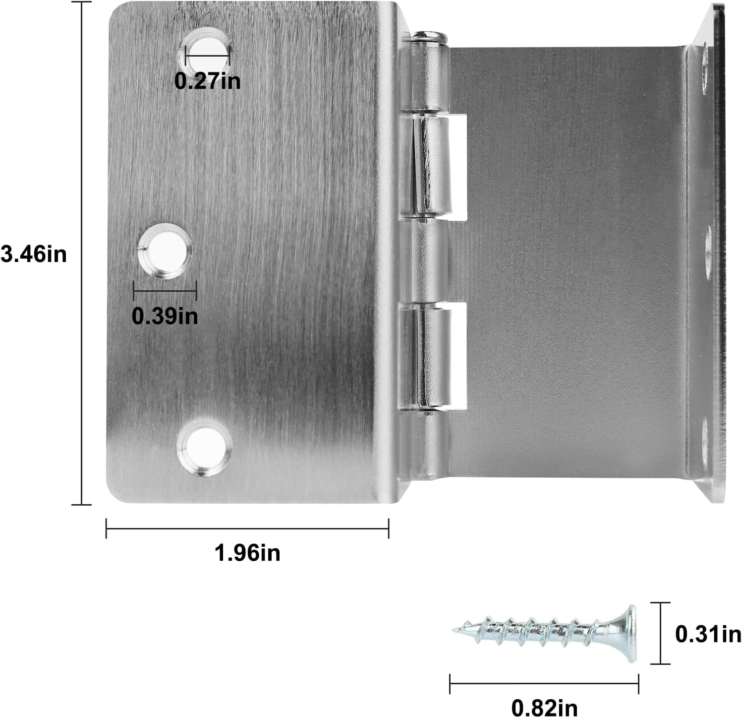 Handicap Expandable Door Hinges, Offset Door Hinges - 2 Swing Hinge in Satin Chrome