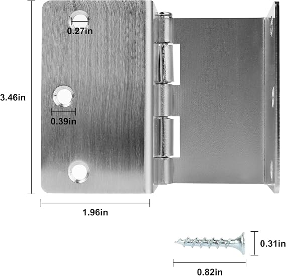 Handicap Expandable Door Hinges, Offset Door Hinges - 2 Swing Hinge in Satin Chrome