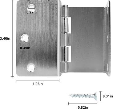 Handicap Expandable Door Hinges, Offset Door Hinges - 2 Swing Hinge in Satin Chrome