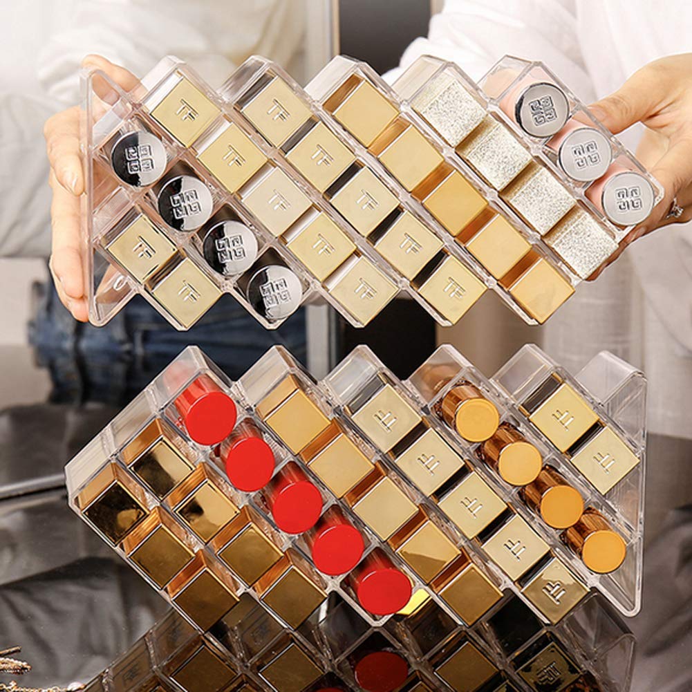 Amazon.co.jp: リップ収納 28本 リップスティック スタンド 口紅収納