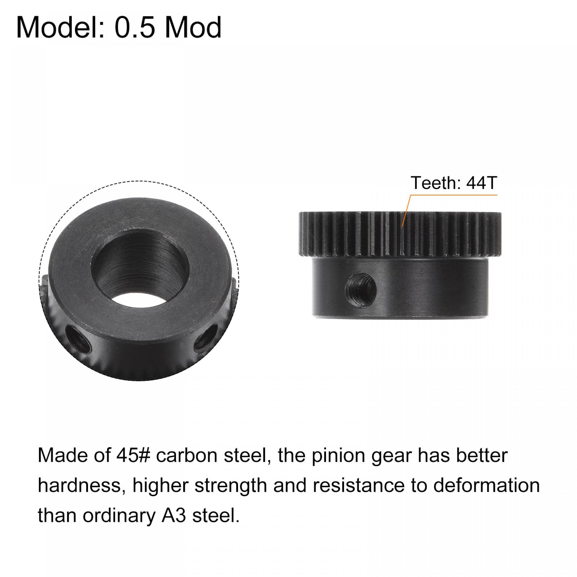 Engrenage Droit Cylindrique à Clavette, Module 1,5, 38T/40T/42T, Alésage Usiné En Acier S45C, 1