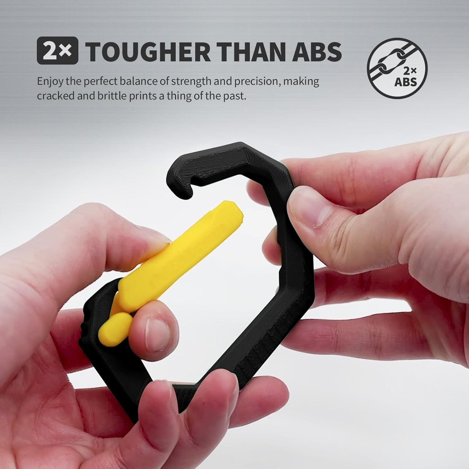 OVERTURE Super PLA+ Filament 1.75mm, Toughness Enhanced PLA Plus, Professional Toughness 3D Printer Filament 1kg (2.2lbs), High Precision +/- 0.02mm (Black) - Image 3