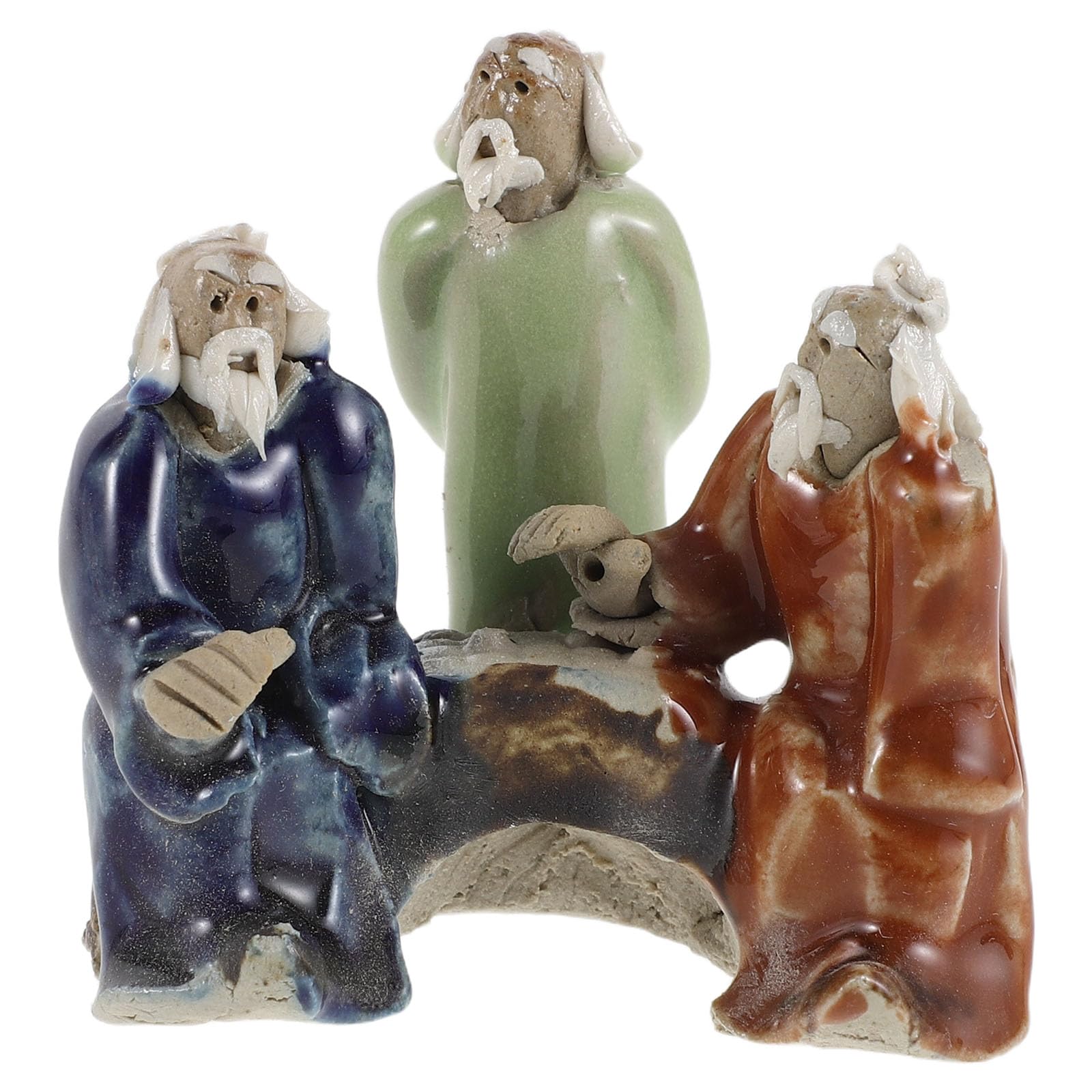 Figurines en céramique rouge de 1 pouce pour bonsaï, statuettes décoration jardin de rocaille