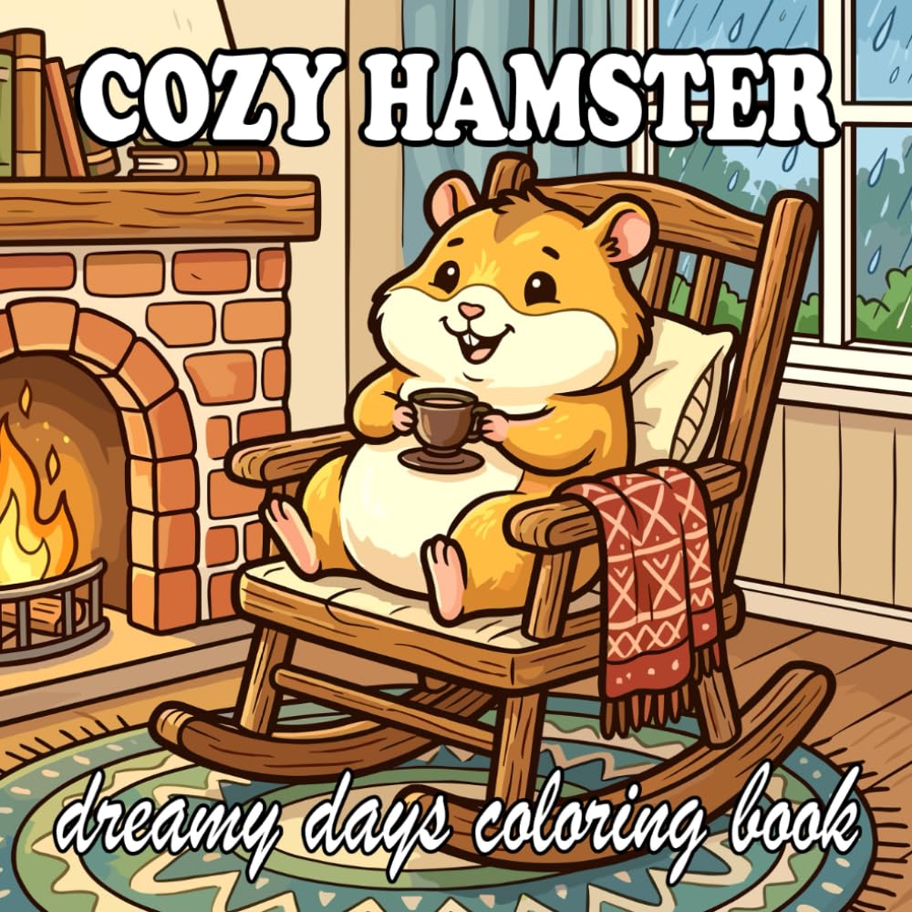 Hamster Coloring Book: Cute & Cozy Little Hamsters for Kids and Adults