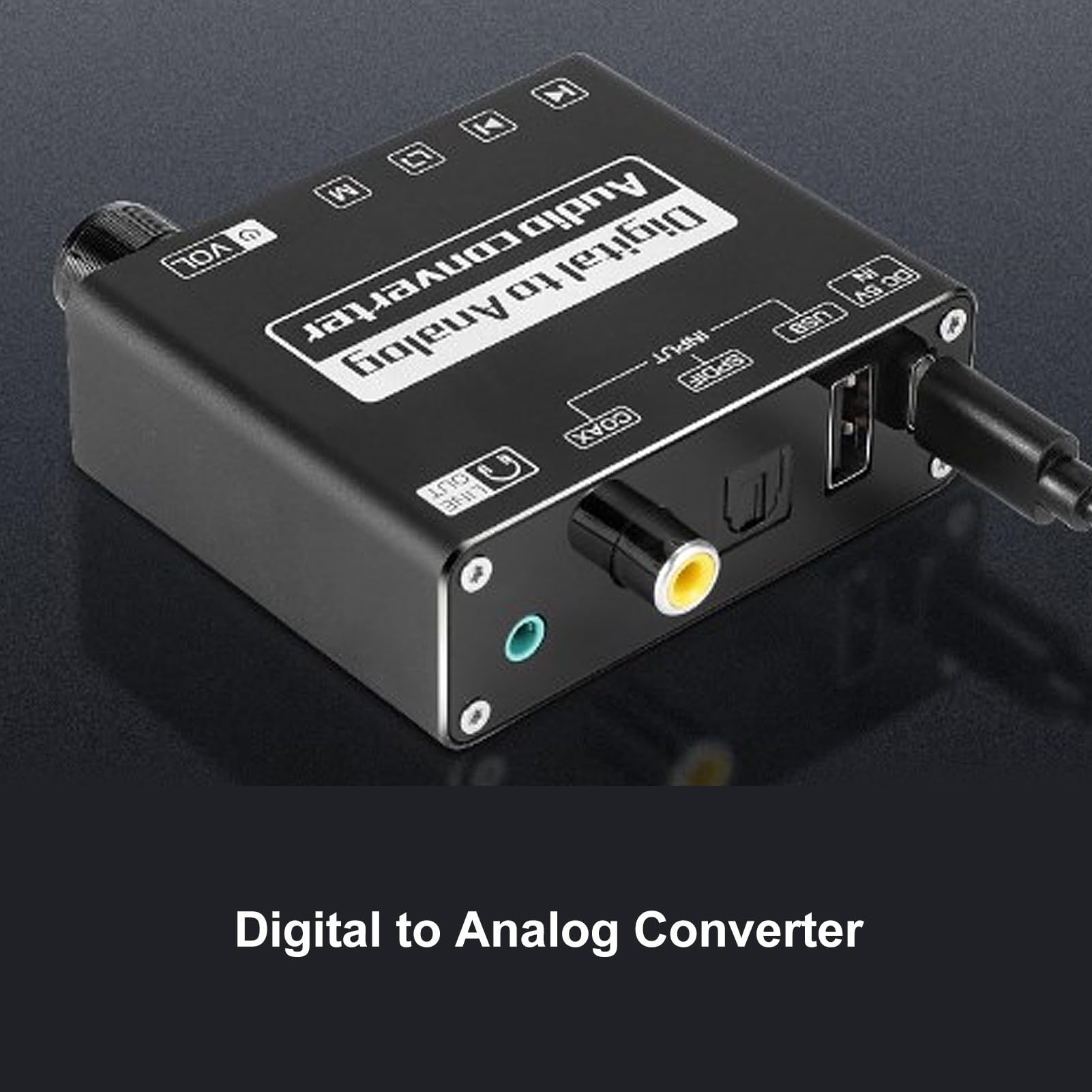 Convertisseur sonore numérique à analogique avec 5.1, adaptateur optique à analogique pour les smartphones, tablettes, ordinateurs et téléviseurs, construction en alliage en