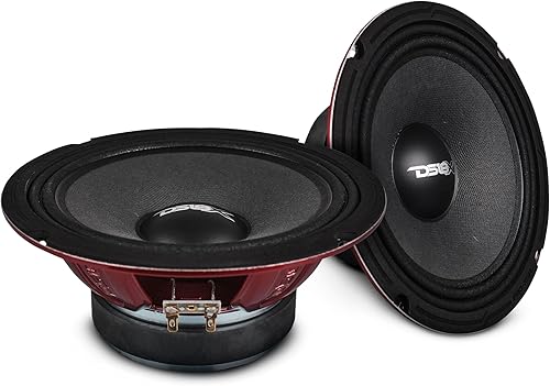Miniatura 57 de DS18 PRO-X6.4M - Altavoz de 6.5 pulgadas, rango medio, bala de aluminio roja, 500 W máximo, 250 W RMS, 4 ohmios, altavoces de puerta de audio