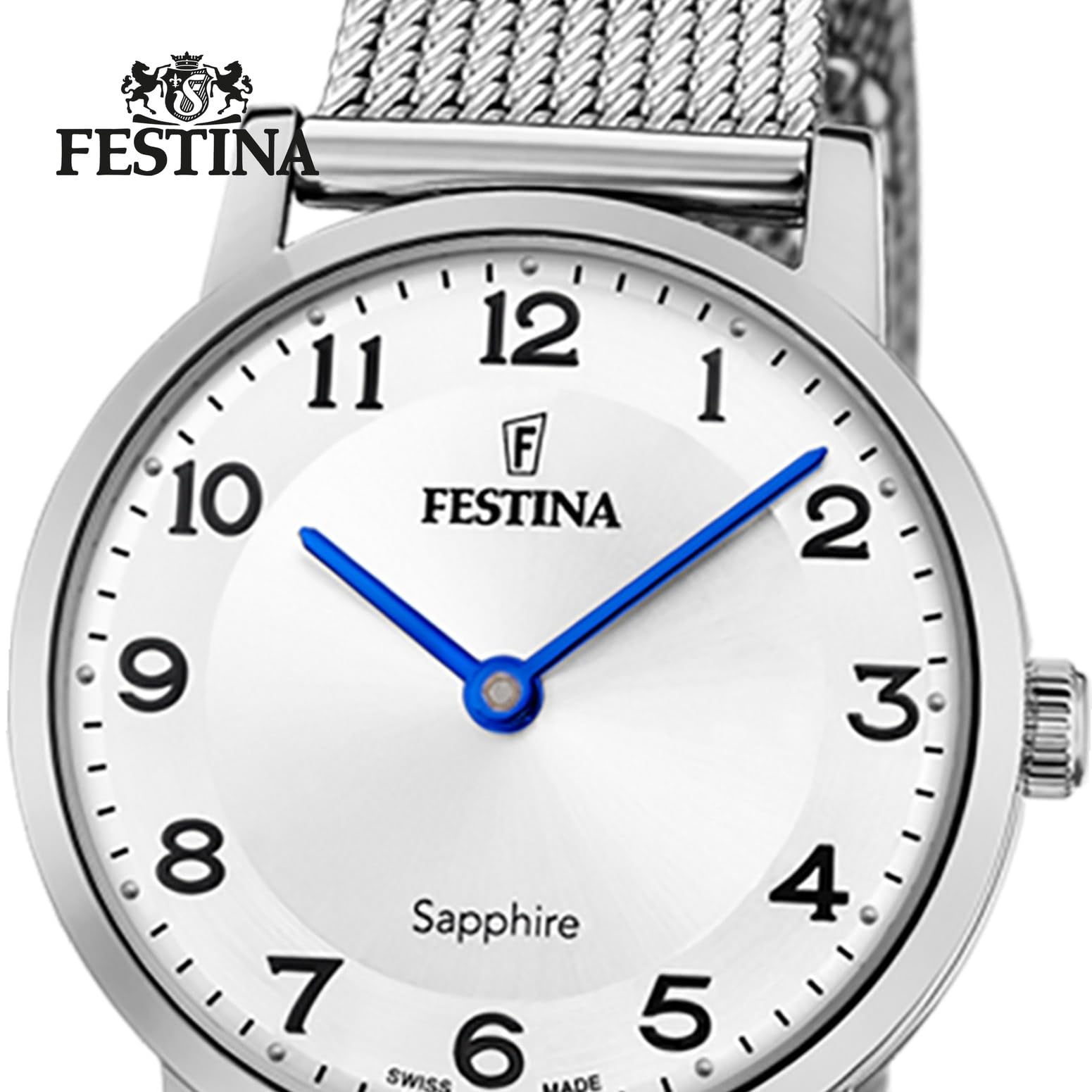 Festina Swiss Made Orologio Donna in Acciaio Inox. 316l Argentato