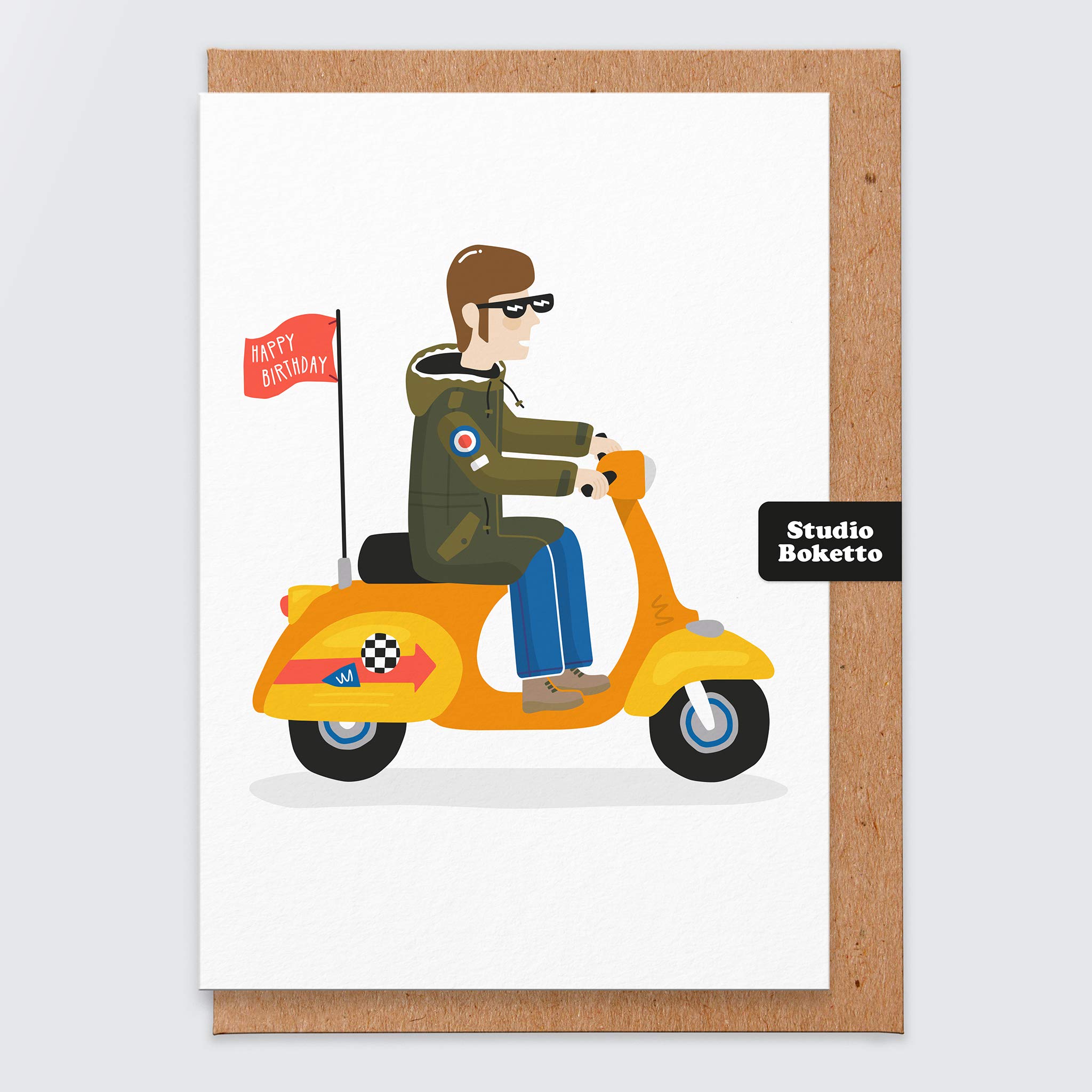 STUDIO BOKETTO Birthday Card for Dad - We are The Mods - Scooter Gifts - Northern Should Birthday Cards - Retro Birthday Card - Boyfriend - Brother - Husband - Quadrophenia