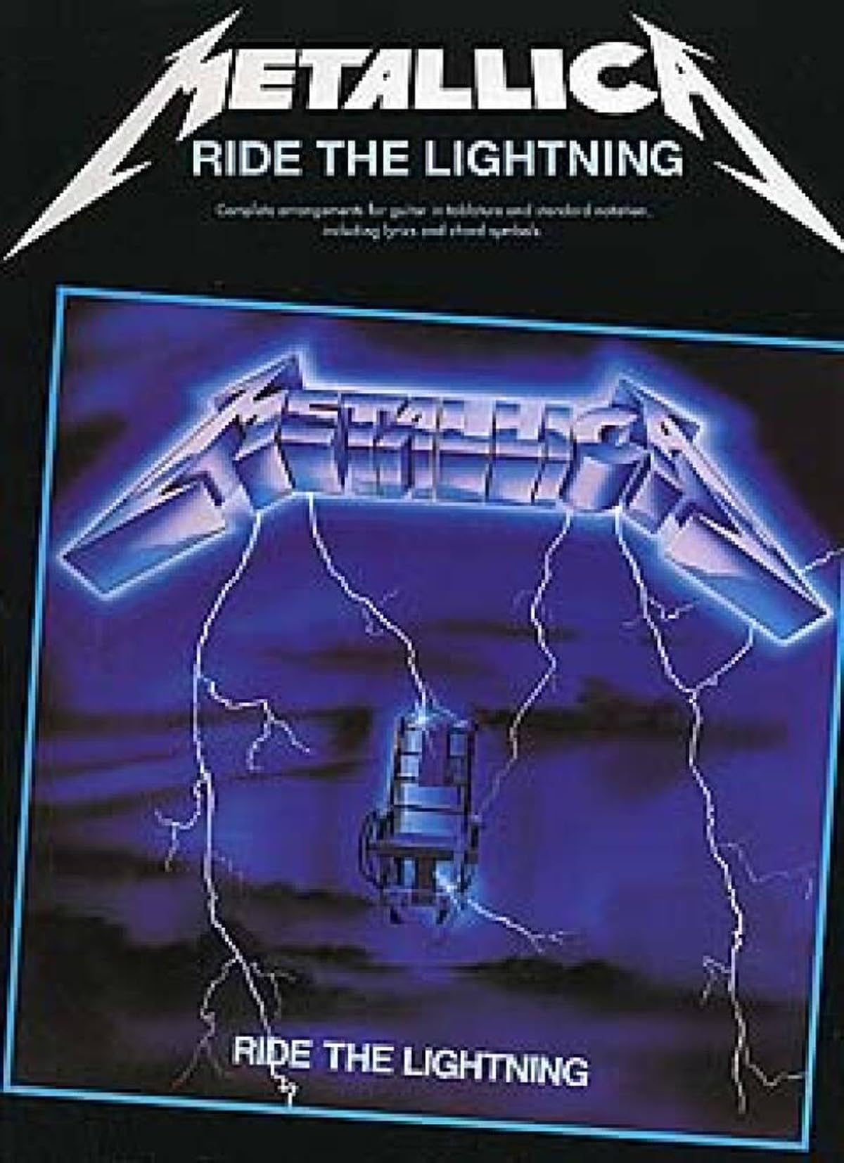 Metallica - Ride The Lighning | Guitar Tablature Songbook for Intermediate Players | Complete Album Guitar TAB with Standard Notation lyrics and chord symbols for study and performance