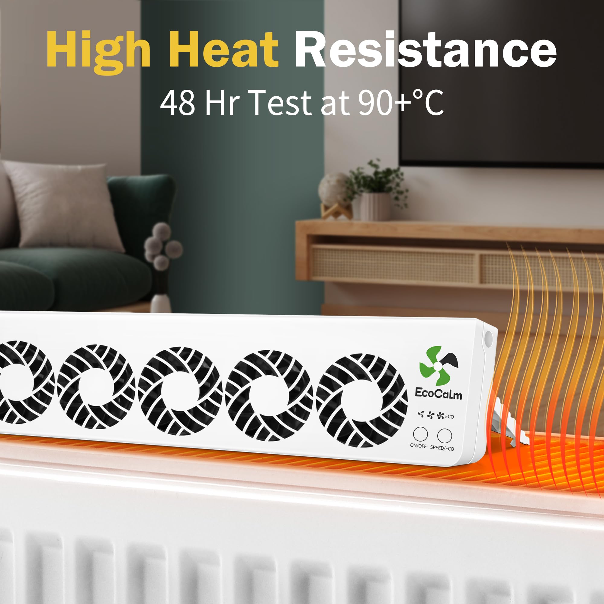 Grzejnik wentylator 2.0 z regulatorem z inteligentnymi termostatami, termowentylator z 15 wentylatorami, efektywność ogrzewania i oszczędność energii (Trio Kit)