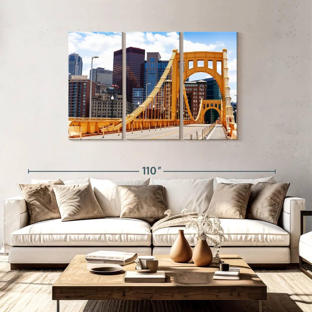 3/15 stretching yellow 1 絵画　28✕74.5　アート Amazon.com: Elephant Stock - Yellow Roberto Clemente Bridge Wall
