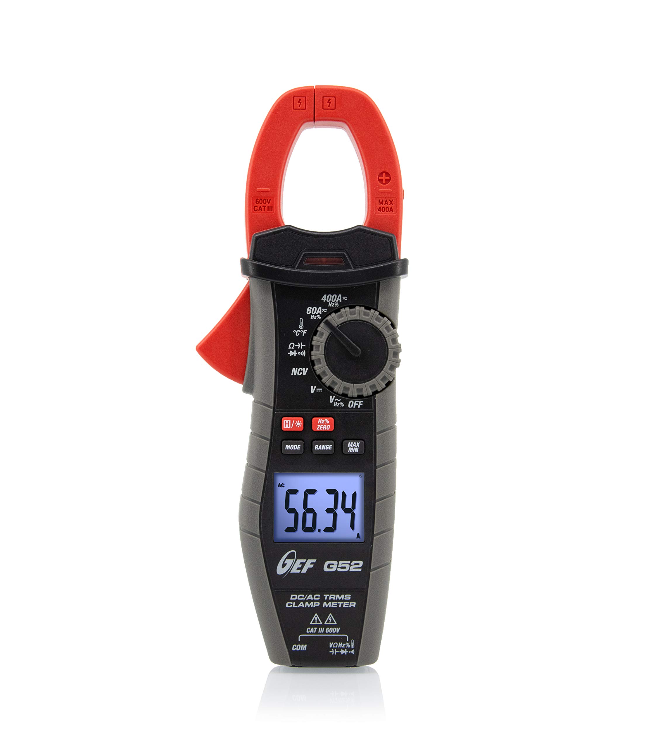 HT-Instruments Tenazas de corriente TRMS G52 400 A CA/DC CAT III 600 V