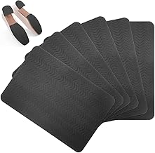 Pack of 6 Rubber Soles for Sticking, Shoe Soles Protectors, Non-Slip Sole Pads, Self-Adhesive Shoe Soles Protectors for Floor and Heel of Shoes, Adhesive Soles for All Sizes