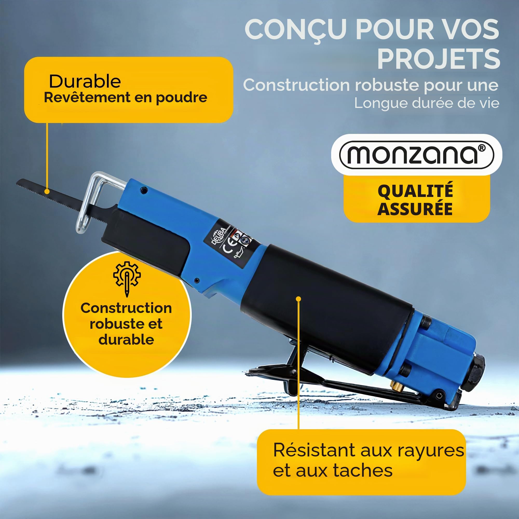 Scie à métaux pneumatique - Acier Aluminium Plastique - Outil Bricolage Garage