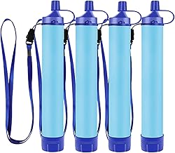 Personal Straw Water Filter, Outdoor Survival Emergency Preparedness Filtration Portable Straws Gear Kit, for Camping Hiking Backpacking Travel Essentials Purifier Drinking Supplies System NSF