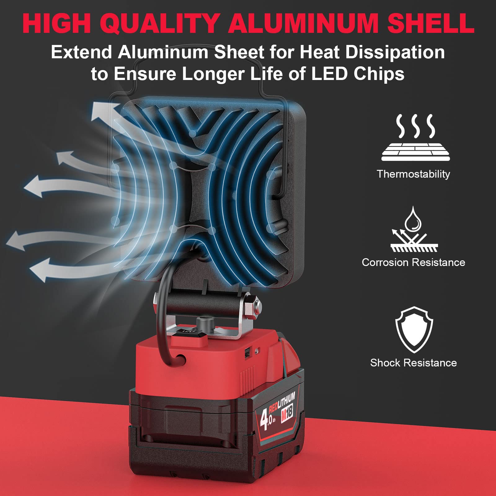 LED Work Light for Milwaukee m18 Battery, 34W 3400Lumens Battery