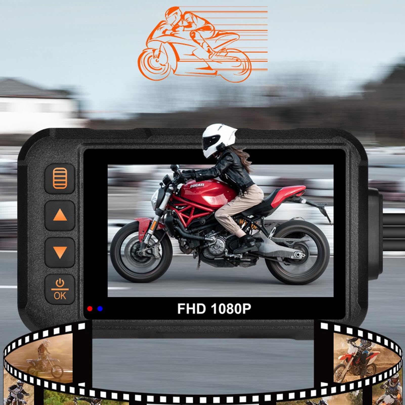 Dash Cam per moto, di telecamere da 10,3 x 6 x 2,7 cm, registratore