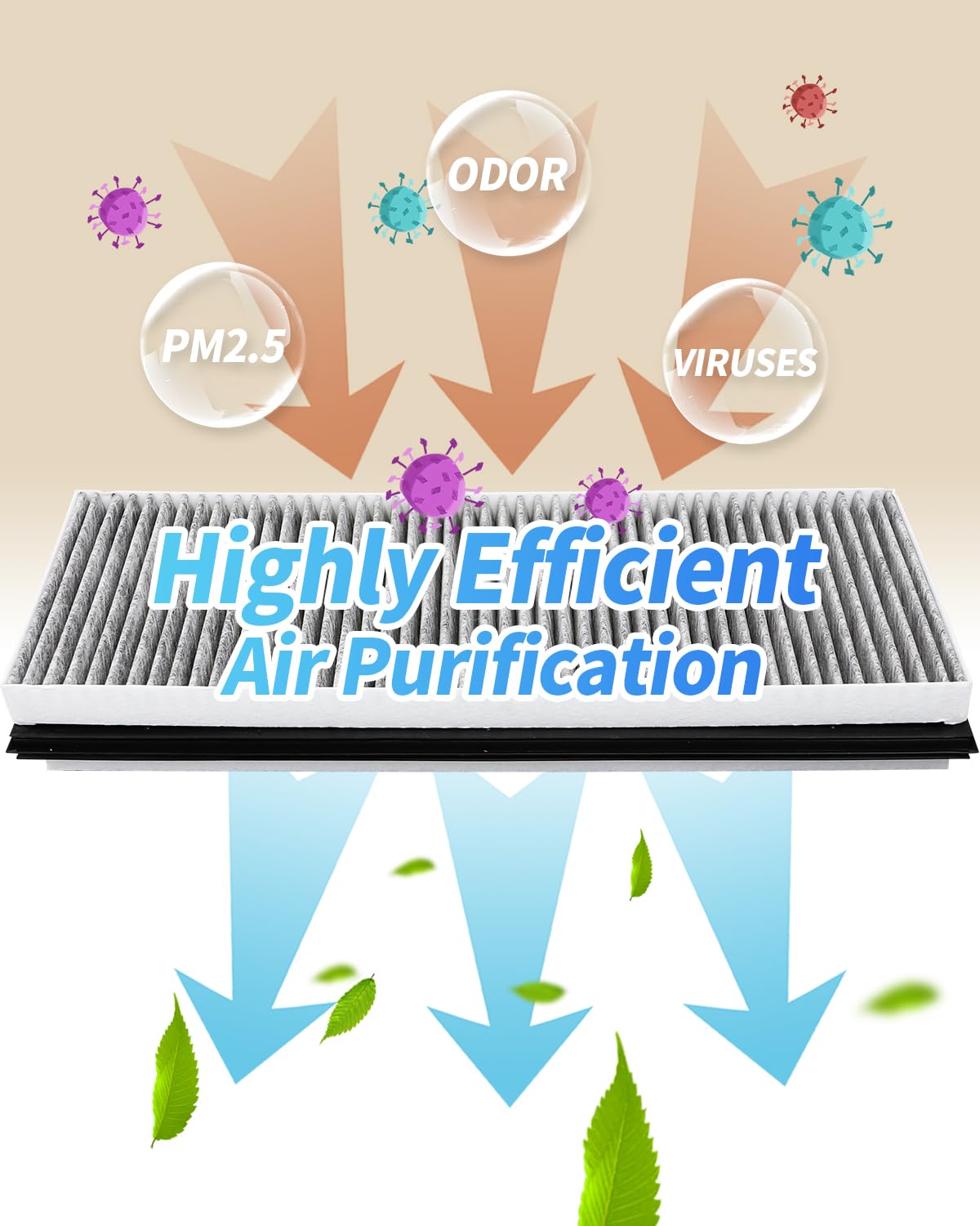 Modello Y Hepa con carbone attivo, circolazione esterna, filtro di ricambio Tesla (Filtro esterno (2 pezzi) (OE))