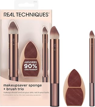 Real Techniques Makeupsaver Sponge + Brush Trio