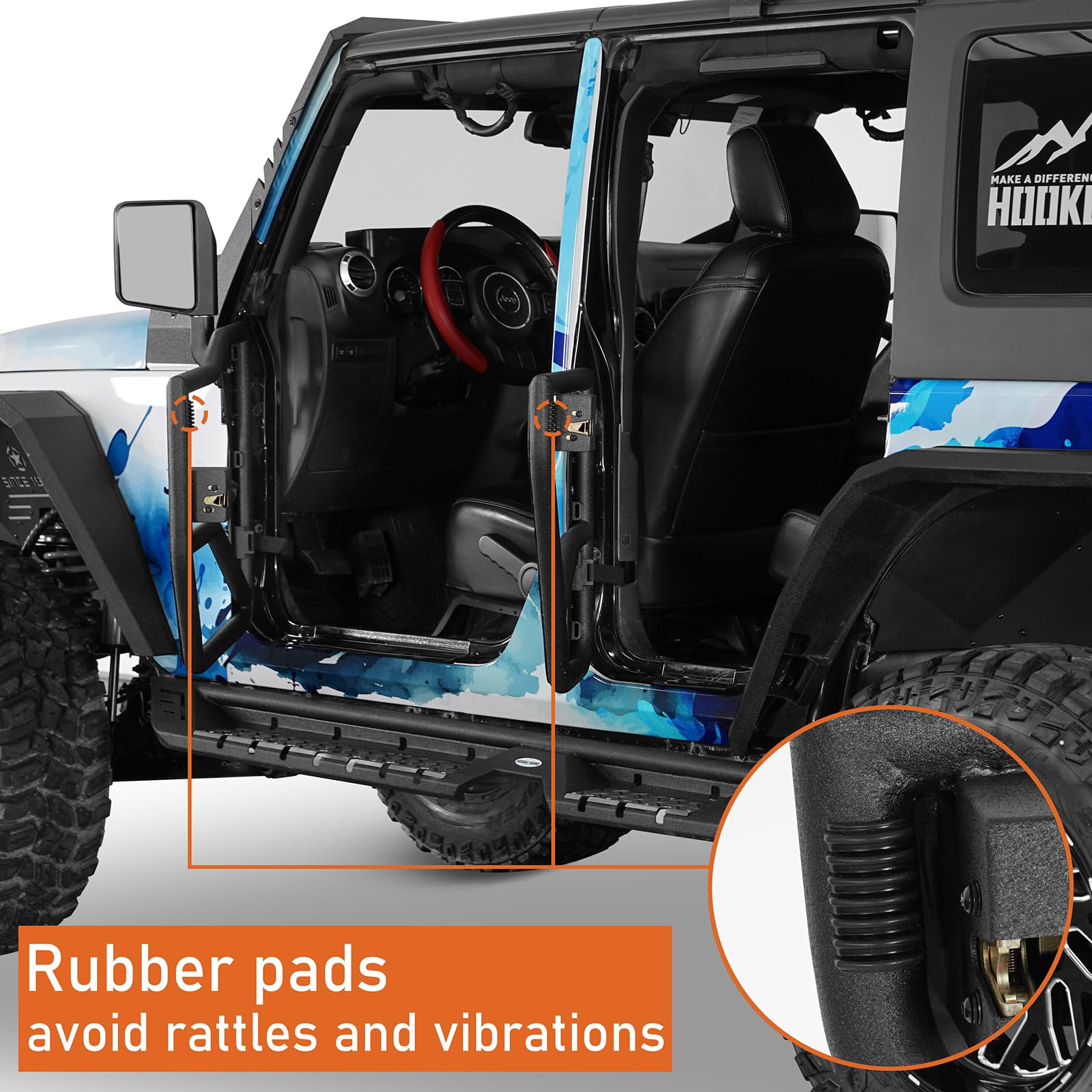 Amazon | Hooke Road Wrangler JK チューブハーフドア チューブ
