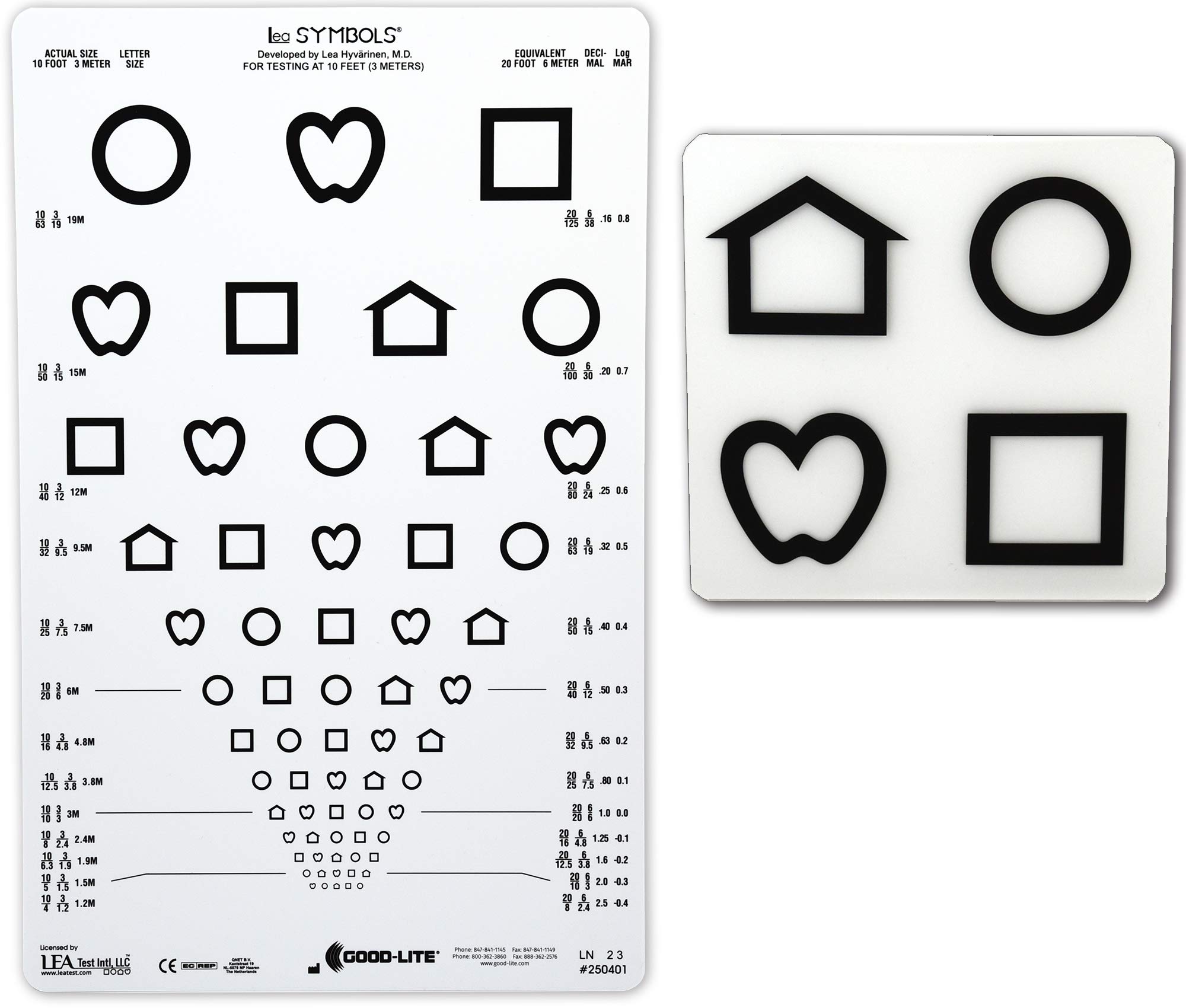 Good-Lite Company LEA Symbols Translucent Distance Eye Chart