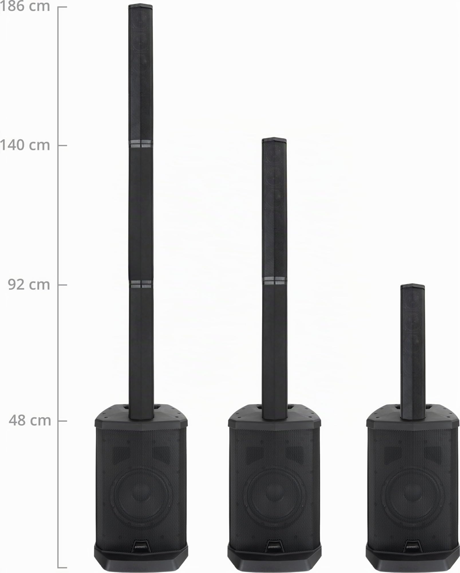 McGrey Système de colonnes Actives Line Array sur Batterie E-208LAB