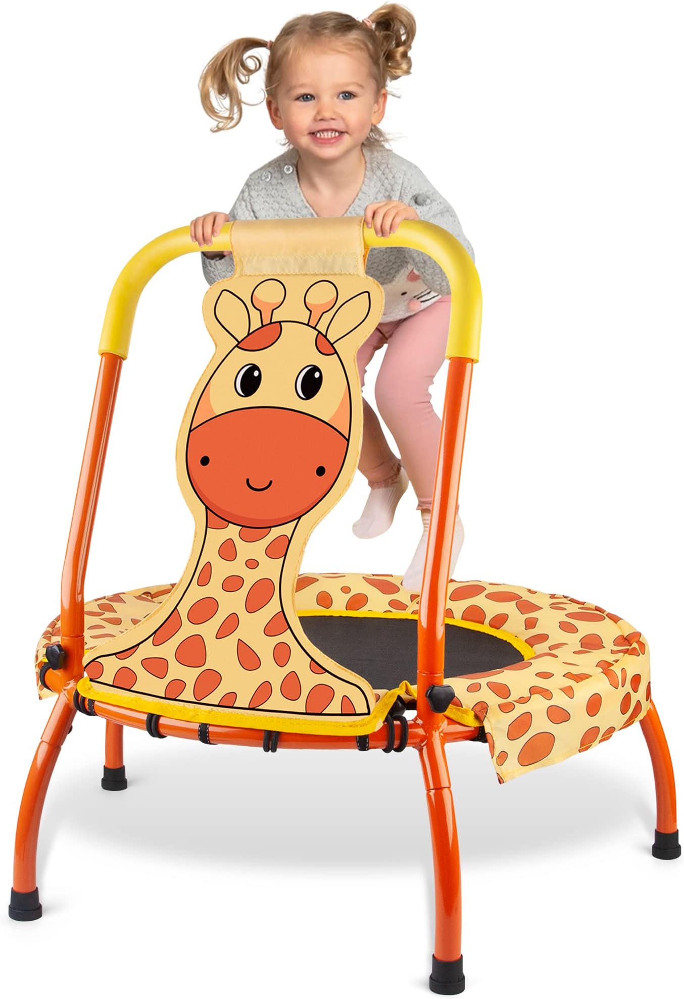 Toddler Trampoline Baby Trampoline - Mini Trampolines for Kids 1 Year Plus Nursery Toy Gifts, Baby Gifts for Boys and Girls, Indoor and Outdoor, Giraffe