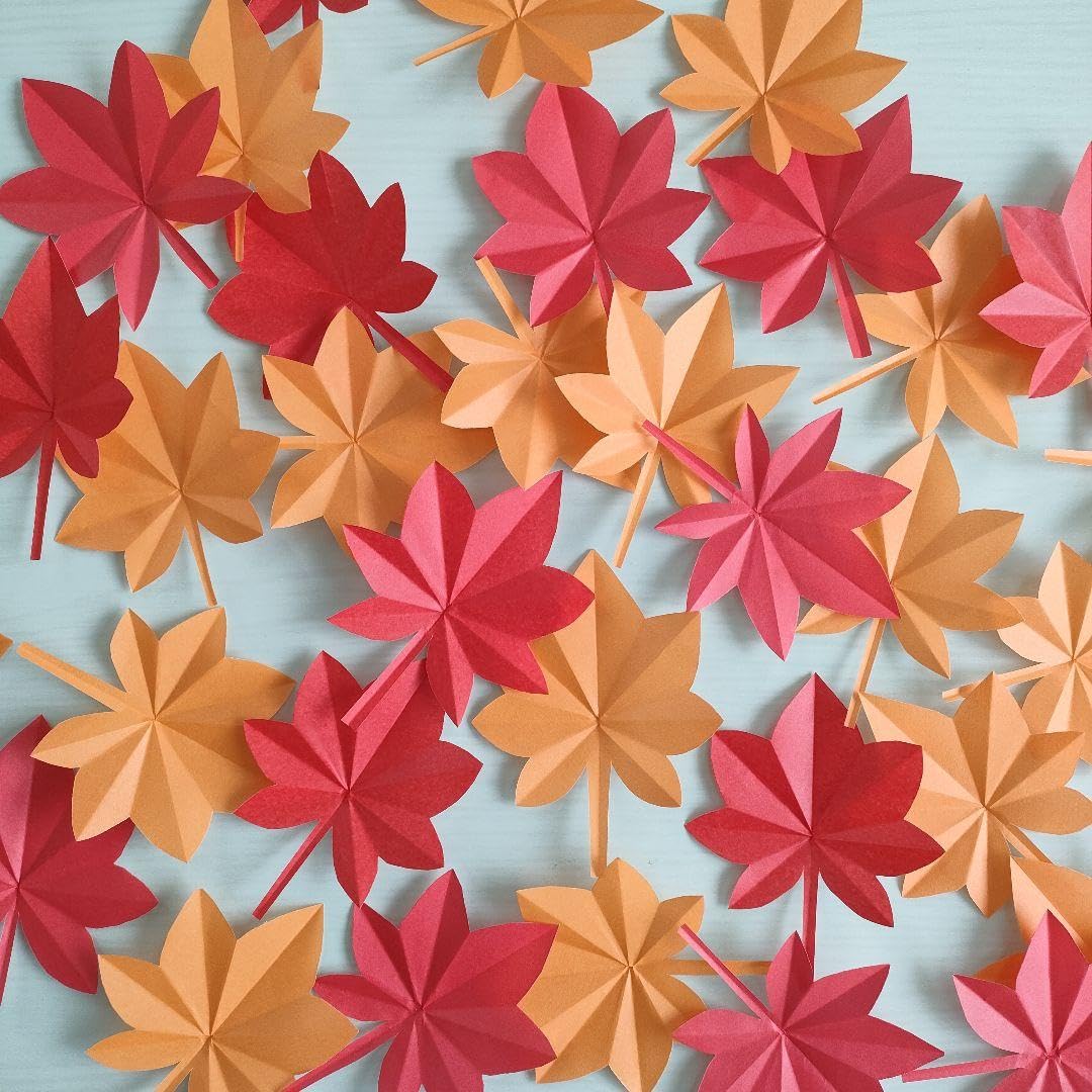 【ご確認ページです】切り紙コスモス50枚　秋飾り Amazon.co.jp: 折り紙 もみじいちょうコスモス 切り紙秋の壁面飾り