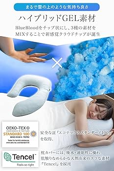 Amazon｜BlueBlood 横向き寝が楽なU字型抱き枕 サイレント