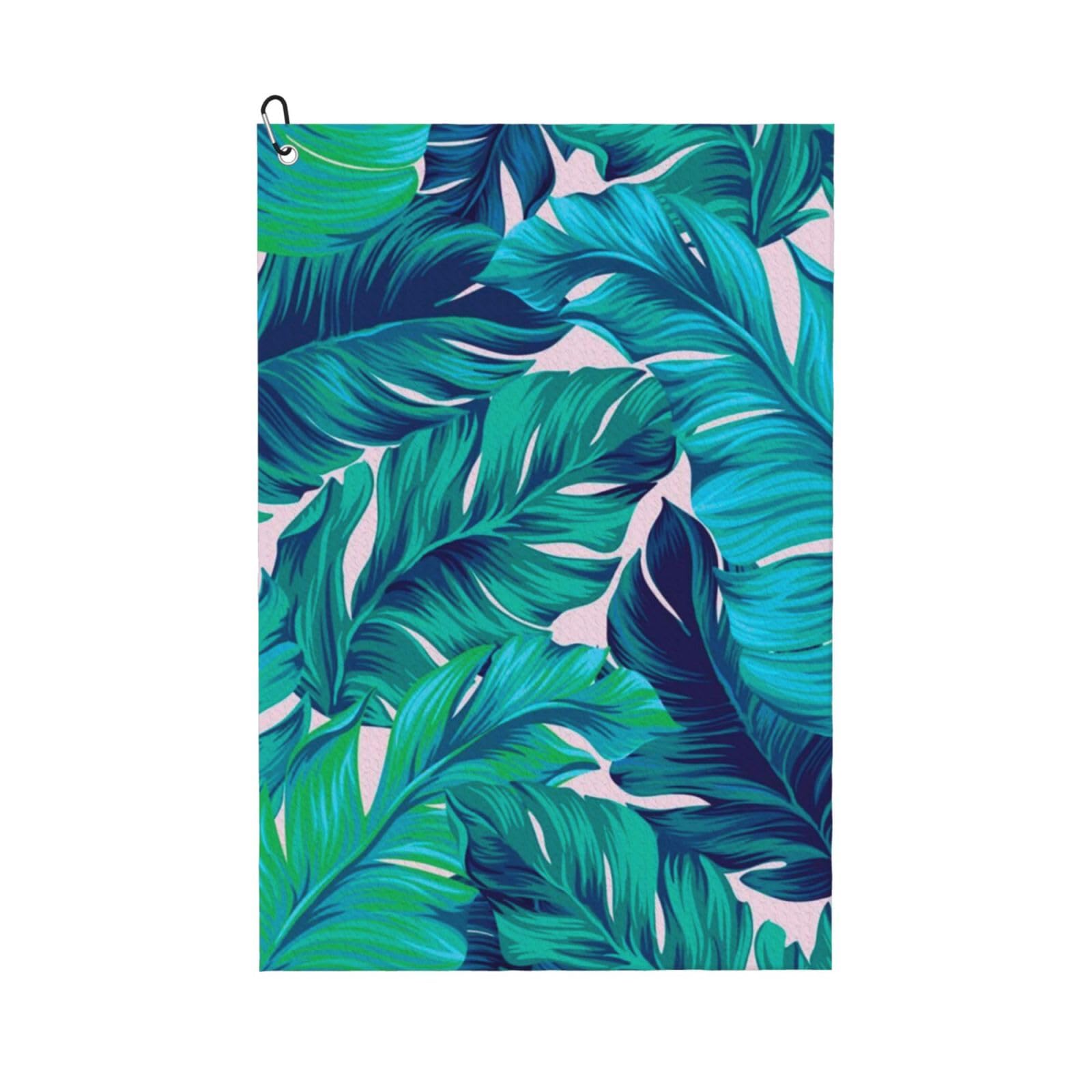 Hnnkloy Tropical Palm, 16x24 in Portable Waffle Golf Towels with Carabiner Clip for Golf Bag